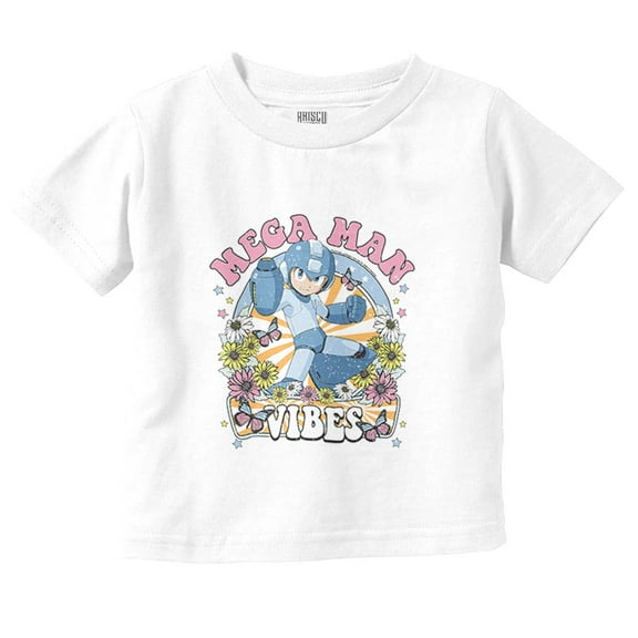Mega Man Game Spring Flower Vibes Youth T Shirt Tee Girls Infant Toddler Brisco Brands 6M