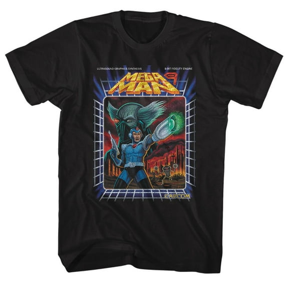 Mega Man Megawoah Black Adult T-Shirt 4Xlt
