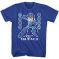 thumbnail image 1 of Mega Man Get Equipped Royal Adult T-Shirt, 1 of 2
