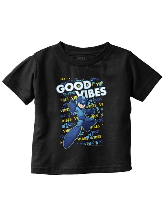 Mega Man Good Vibes Video Game Toddler Boy Girl T Shirt Infant Toddler Brisco Brands 2T