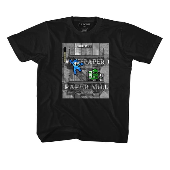 Mega Man IRL Man Black Children's T-Shirt