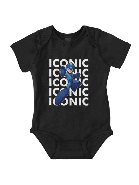 Mega Man Iconic Video Game Character Romper Boys or Girls Infant Baby Brisco Brands 12M
