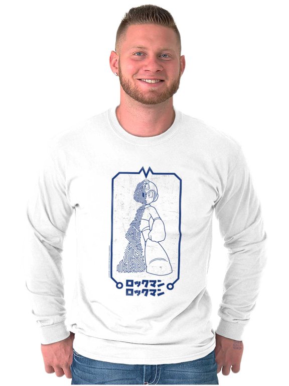 Mega Man Kanji Computer Motherboard Long Sleeve TShirt Men Women Brisco Brands S