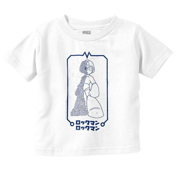 Mega Man Kanji Computer Motherboard Toddler Boy Girl T Shirt Infant Toddler Brisco Brands 4T