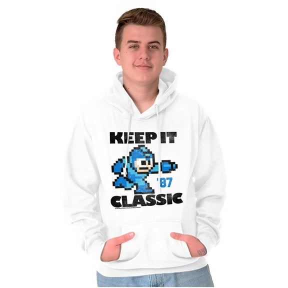 Mega Man Keep it Classic 80s Gaming Hoodie Sweatshirt Women Men Brisco Brands X