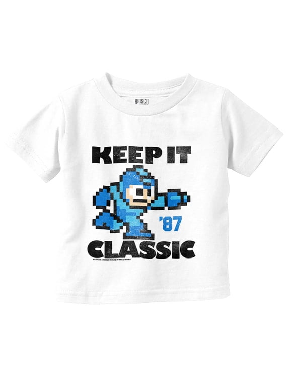 Mega Man Keep it Classic 80s Gaming Toddler Boy Girl T Shirt Infant Toddler Brisco Brands 12M