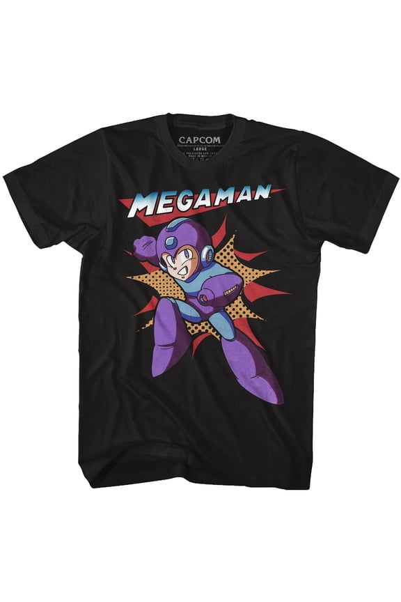 Mega Man Mega Black Adult T-Shirt