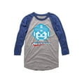 thumbnail image 1 of Mega Man Mega Face Adult Raglan Baseball T-Shirt, 1 of 2