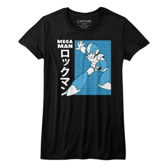 Mega Man Mega Man JPN Black Junior Women's T-Shirt