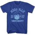 thumbnail image 1 of Mega Man - Mega University - Blue Front Print Short Sleeve Solid Adult T-Shirt, 1 of 2