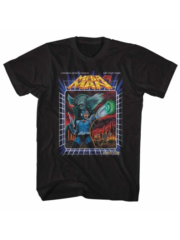 Mega Man Mega Woah Black Adult T-Shirt