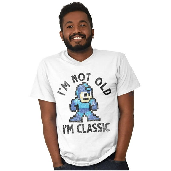 Mega Man Not Old I'm Classic Cartoon Men's Graphic T Shirt Tees Brisco Brands X