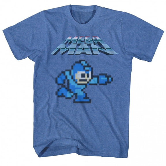 Mega Man Pixel Character T-Shirt-Small