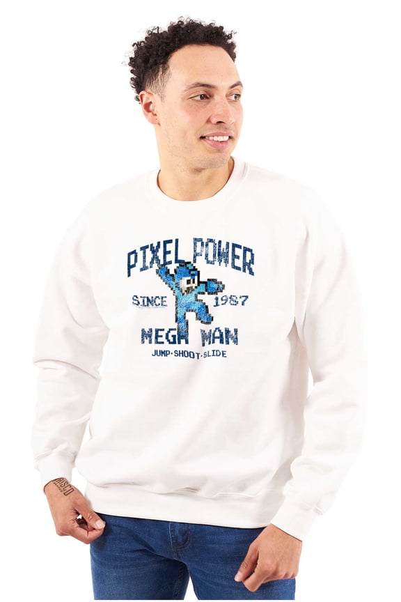Pixel Power 80s 8bit Gamer Unisex Plus Size Sweatshirt Brisco Brands 3X