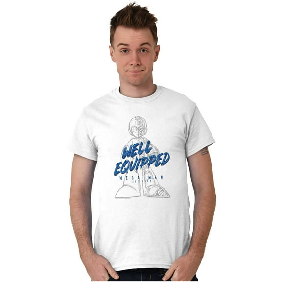 Mega Man Retro 1990s Anime Cartoon Men's Graphic T Shirt Tees Brisco Brands M