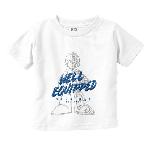 Mega Man Retro 1990s Anime Cartoon Toddler Boy Girl T Shirt Infant Toddler Brisco Brands 2T