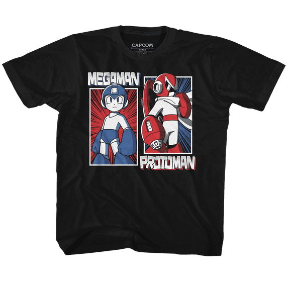 Mega Man Rock And Blues Black Children's T-Shirt
