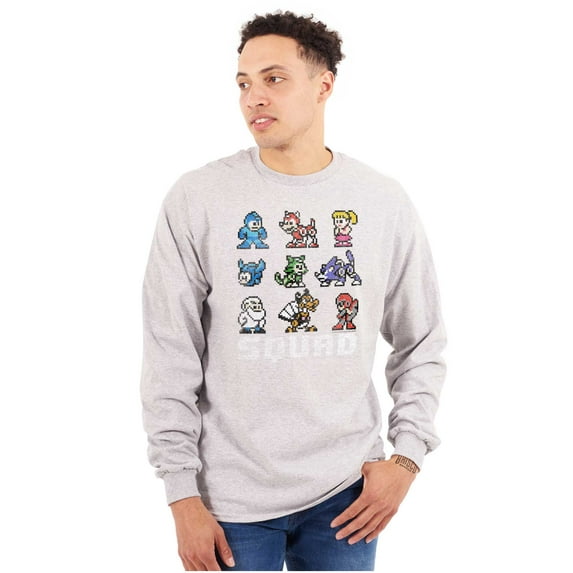 Mega Man Squad Goals Game Characters Long Sleeve TShirt Men Women Brisco Brands S