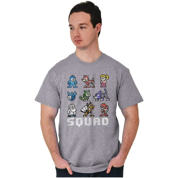 Mega Man Squad Goals Game Characters Men's Graphic T Shirt Tees Brisco Brands S