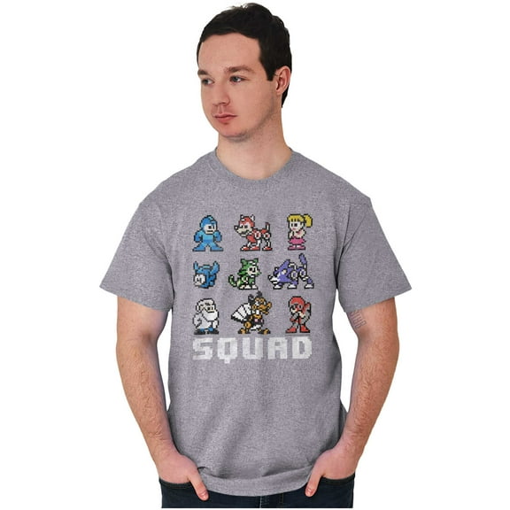 Mega Man Squad Goals Game Characters Unisex Plus Size Graphic Tee Brisco Brands 3X