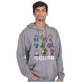 thumbnail image 1 of Mega Man Squad Goals Game Characters Zip Up Hoodie Men's Women's Brisco Brands S, 1 of 6