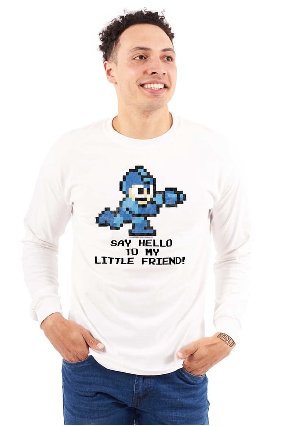 Mega Man Video Game 8bit Gaming Nerd Long Sleeve TShirt Men Women Brisco Brands S