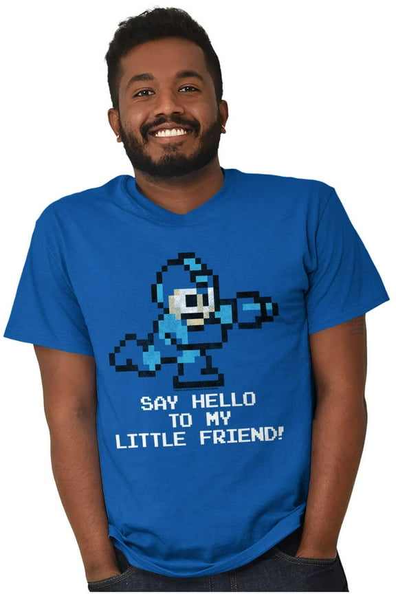 Mega Man Video Game 8bit Gaming Nerd Men's Graphic T Shirt Tees Brisco Brands M