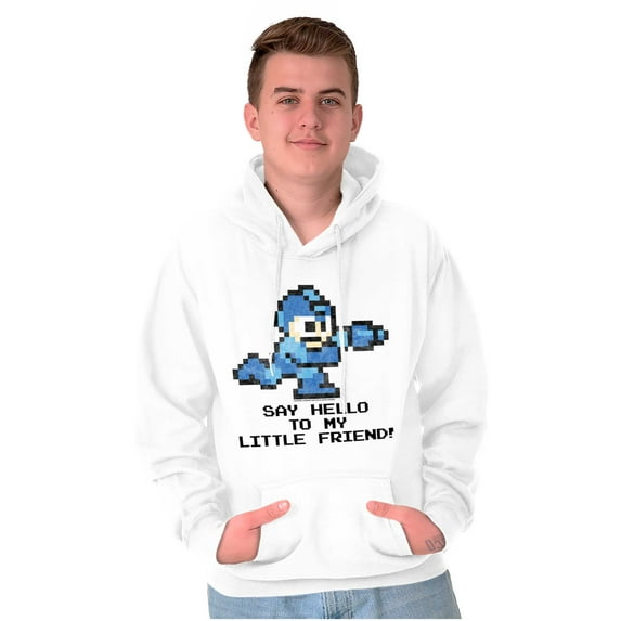 Mega Man Video Game 8bit Gaming Nerd Unisex Plus Size Hoodie Brisco Brands 4X