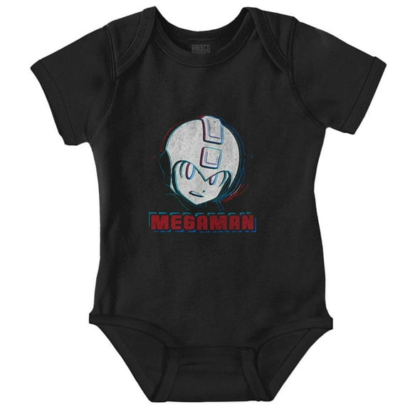 Mega Man Video Game Character Glitch Romper Boys or Girls Infant Baby Brisco Brands 24M