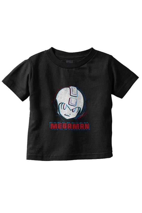 Mega Man Video Game Character Glitch Toddler Boy Girl T Shirt Infant Toddler Brisco Brands 4T