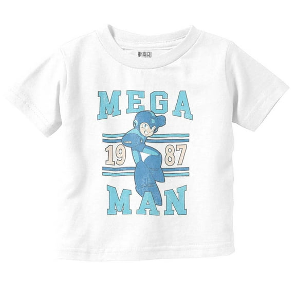 Mega Man Video Game College Varsity Toddler Boy Girl T Shirt Infant Toddler Brisco Brands 5T