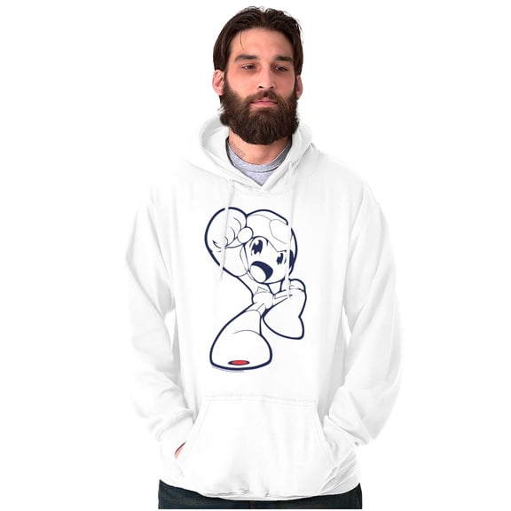 Mega Man Video Game Kawaii Character Unisex Plus Fleece Graphic Hoodie Brisco Brands 3X
