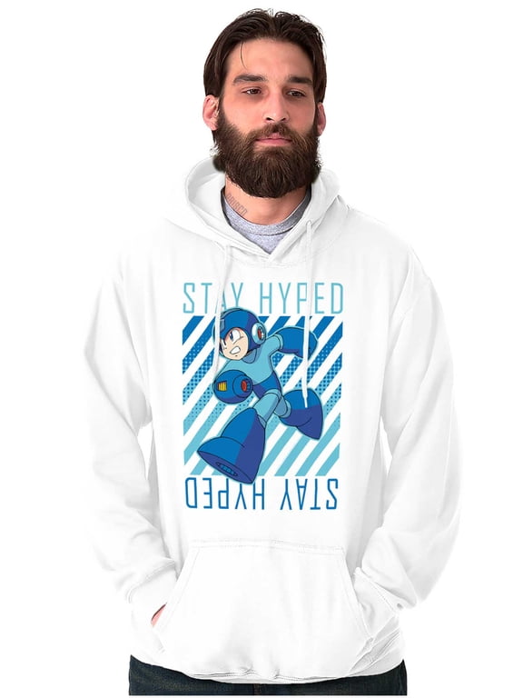 Mega Man Video Game Stay Hyped Hoodie Sweatshirt Women Men Brisco Brands S