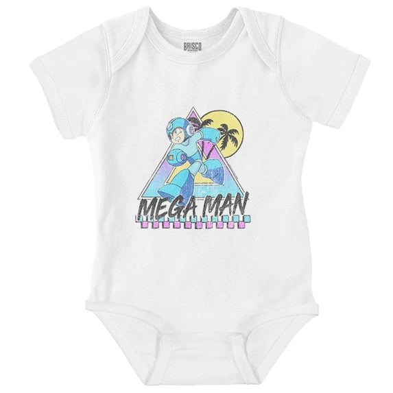 Mega Man Video Game Summer Vacation Romper Boys or Girls Infant Baby Brisco Brands NB