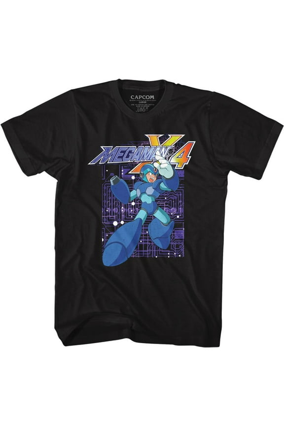 Mega Man X4 Digital Black Adult T-Shirt 5Xl