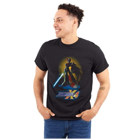 Mega Man X4 Z-Saber Video Game Men's Graphic T Shirt Tees Brisco Brands S