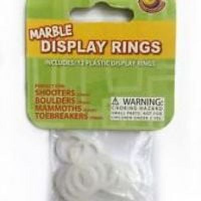 Mega Marbles Themed Marbles- 24 Player Marbles (5/8'') - 1 Shooter (1'')- (Mega Fun Marbles Display Rings -12 Rings- Display Shooter to Toe Breaker Marbles)