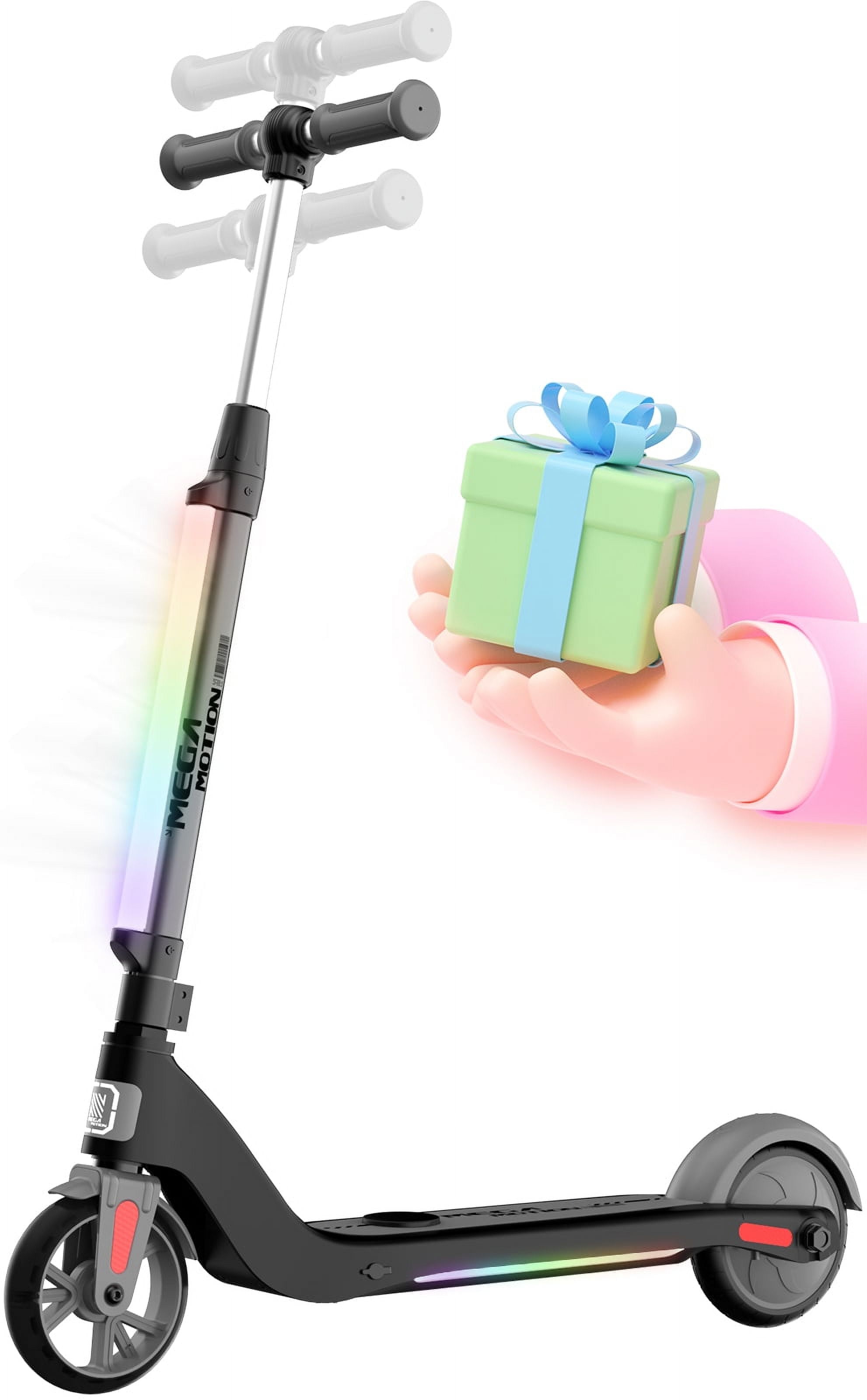 Mega Motion 5.5 Kick Electric Scooter for Kids 5MPH Lightweight kick scooter Adjustable Handlebars e scooters for kids 4 8