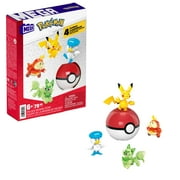 MEGA Pokemon Action Figure Building Toys for Kids, The 79-Piece Paldea Region Team, Pikachu Fuecoco Sprigatito and Quaxly, and 1 Pokemon Ball, HPX92