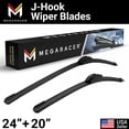 thumbnail image 2 of AERO Beam Windshield Wiper Blades – 26 + 19 Inch – All Season, OEM Quality, Teflon Coating – Set Of 2 2 of 6