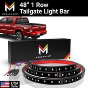 Mega Racer 48 Inch Single Row LED Tailgate Light Bar - Red & White LED Truck Lights, Tailgate Light Strip, Truck Accessories