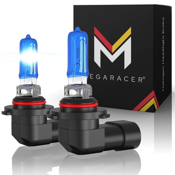 Mega Racer 9005/HB3 Halogen Headlight Bulb (2 Pack) - 5000K Bright White 100W 2000LM - High Beam Replacement Car Bulbs