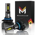 thumbnail image 1 of Mega Racer 9006 HB4 LED Headlight Bulb 2 PACK - 6000K Bright White 12V 60W 16000LM - Low Beam Replacement Car Bulbs, 1 of 9