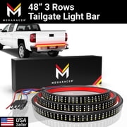 Mega Racer Triple Row 48 Inch LED Tailgate Light Bar for Trucks - 5 Functions, LED Chips, Waterproof, Pack of 1