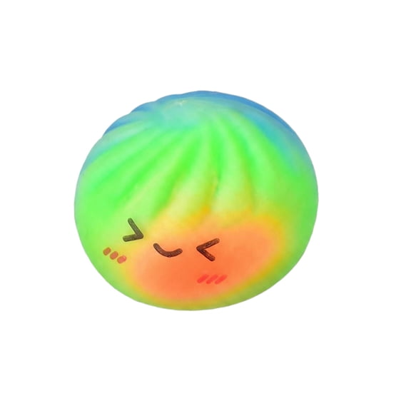 Mega Rainbow Dumpling Squeeze Toy – Giant Glitter Filled Stress Ball, Soft Slow Rise Sensory Dough for Adults, Cute Fidget Toy for Relaxation and Focus Random Color