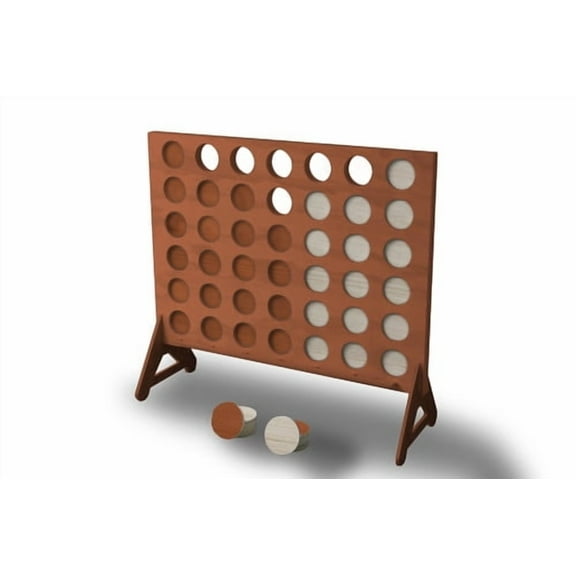 Mega Rosewood Connect 4 / 4 In A Row / 4 To Score - Premium Rosewood Wooden Connect 4 Game