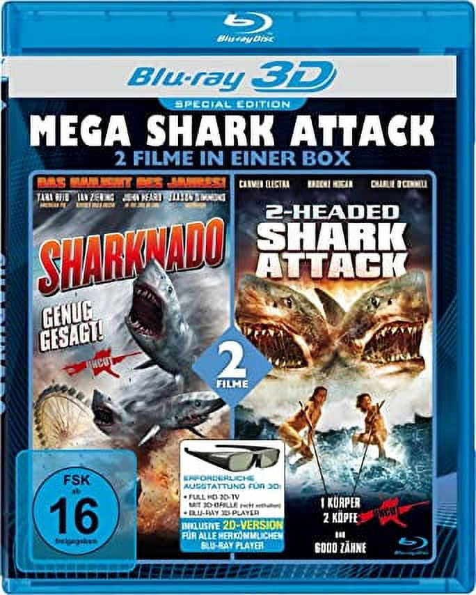 Mega Shark Attack: Sharknado / 2-Headed Shark Attack ( Sharknado / 2-Headed Shark Attack ) (3D) [ Blu-Ray, Reg.A/B/C Import - Germany ]