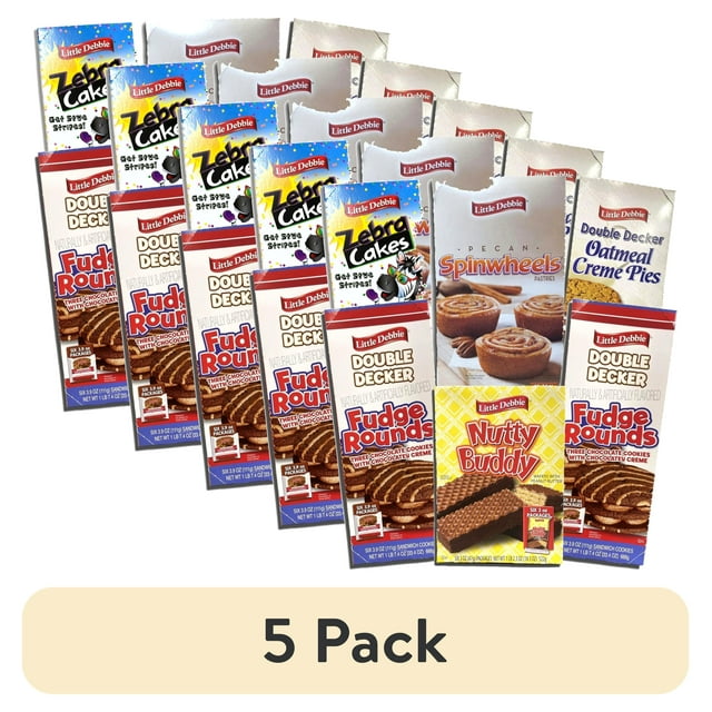 (5 pack) Little Debbie Large Cakes Combo Packs | Nutty Buddy, Oatmeal ...