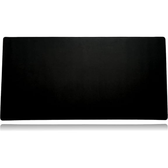 Mega Size Gaming Mouse Pad - Anti Slip Rubber Base - Stitched Edges - Large Desk Mat - 48" x 24" x 0.16" (Mega, All Black/No Logo)