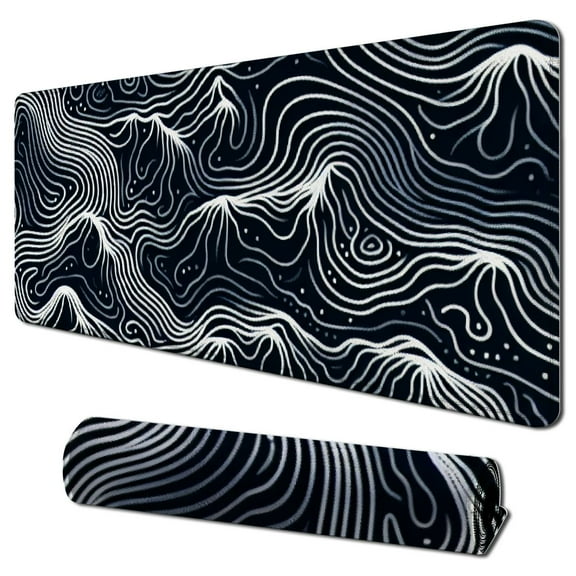 Mega Size Gaming Mouse Pad - Anti Slip Rubber Base - Stitched Edges - Large Desk Mat